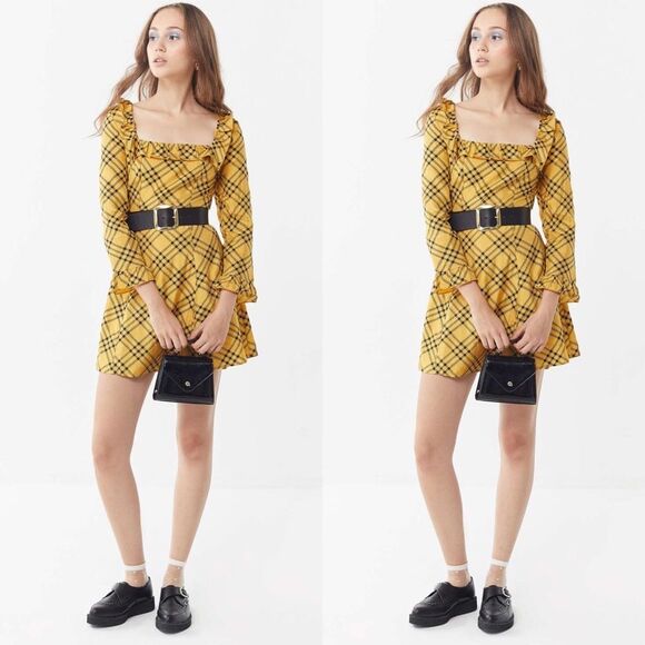 Urban Outfitters Kristen Plaid Ruffle Dress - Picture 2 of 4